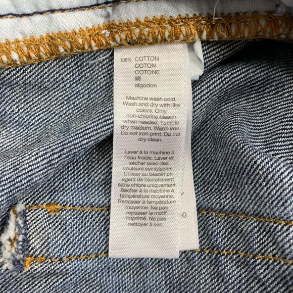 GAP 34 X 32 Jeans Straight Fit Distress Dark - Picture 5 of 5